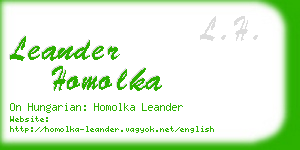 leander homolka business card